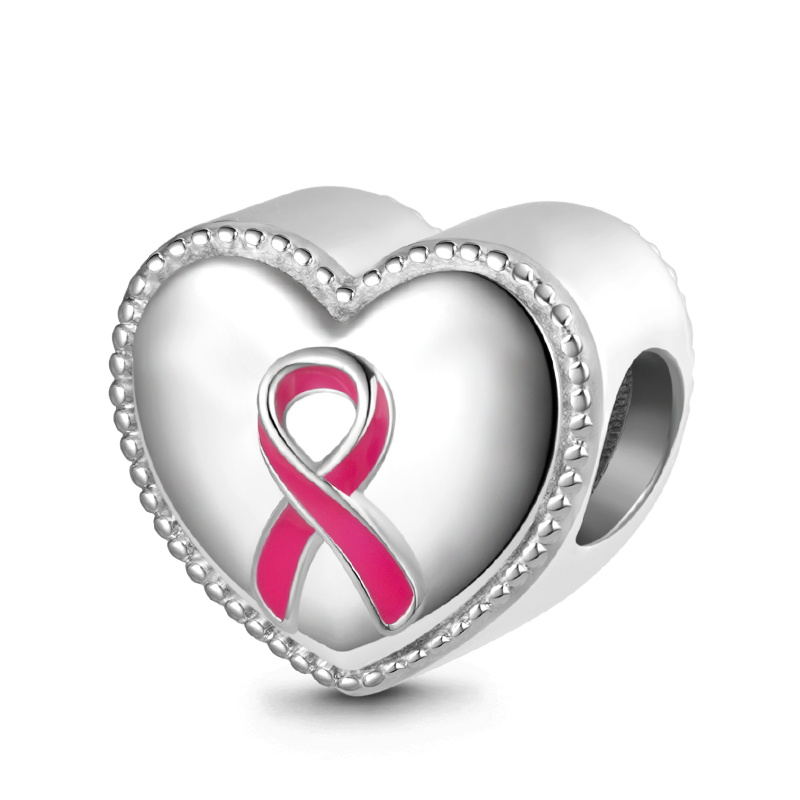 Gnoce Pink Ribbon Breast Cancer Awareness Charm_1