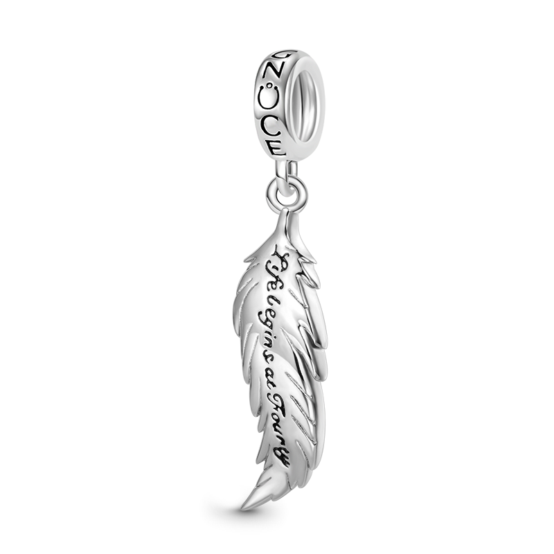 Gnoce Lucky Feather Pendant Dangle Charm_1