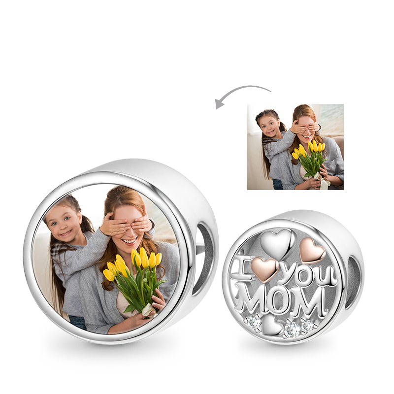 Gnoce "I Love You, Mom" Personalized Photo Charm_1