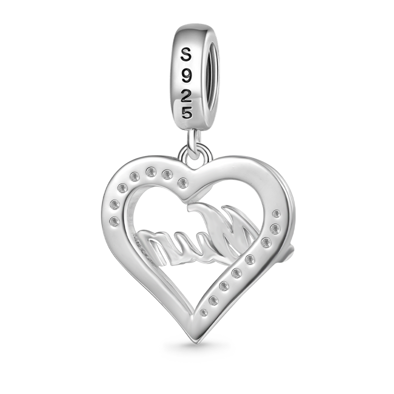 Gnoce Mum Heart Pendant Dangle Charm_2