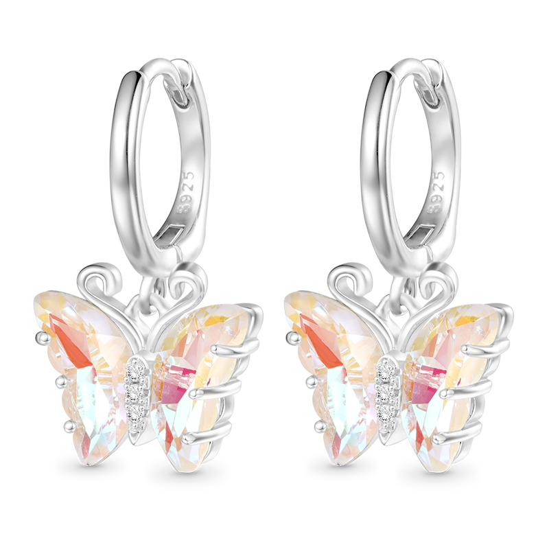 Gnoce Fantasy Butterfly Leverback Dangle Earrings_1