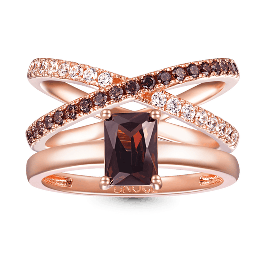 Gnoce Radiant-cut Geometric Stackable Ring Set_1