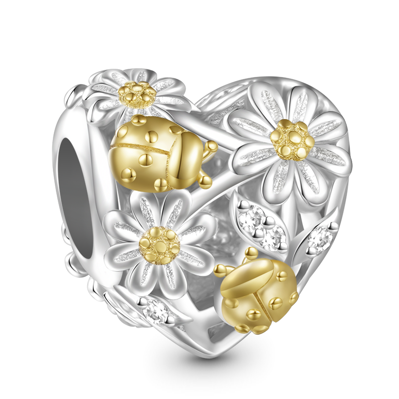 Gnoce Spring daisy ladybug Hollow Charm_2