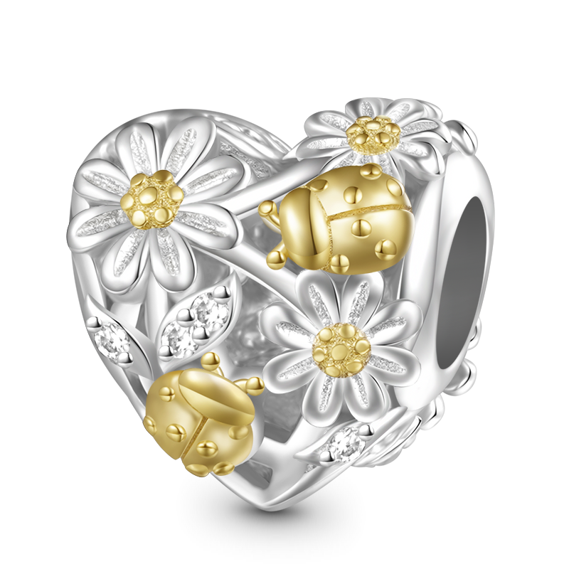 Gnoce Spring daisy ladybug Hollow Charm_1