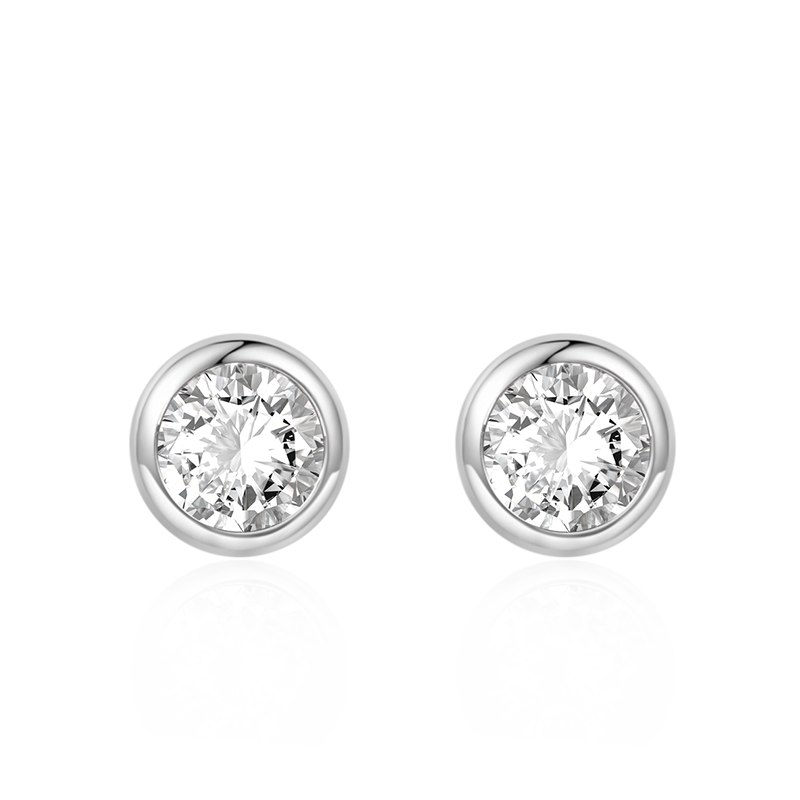 Gnoce Birthstone Round Stud Earrings_1