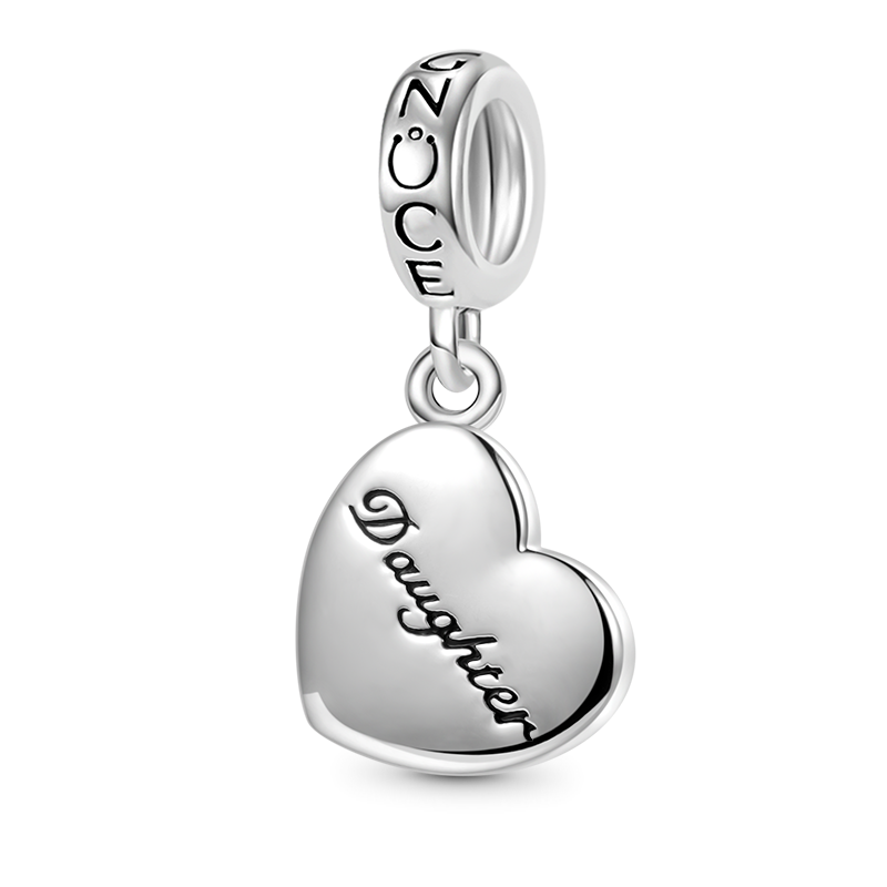 Gnoce Mother&Daughter Heart Pendant Dangle Charm_3