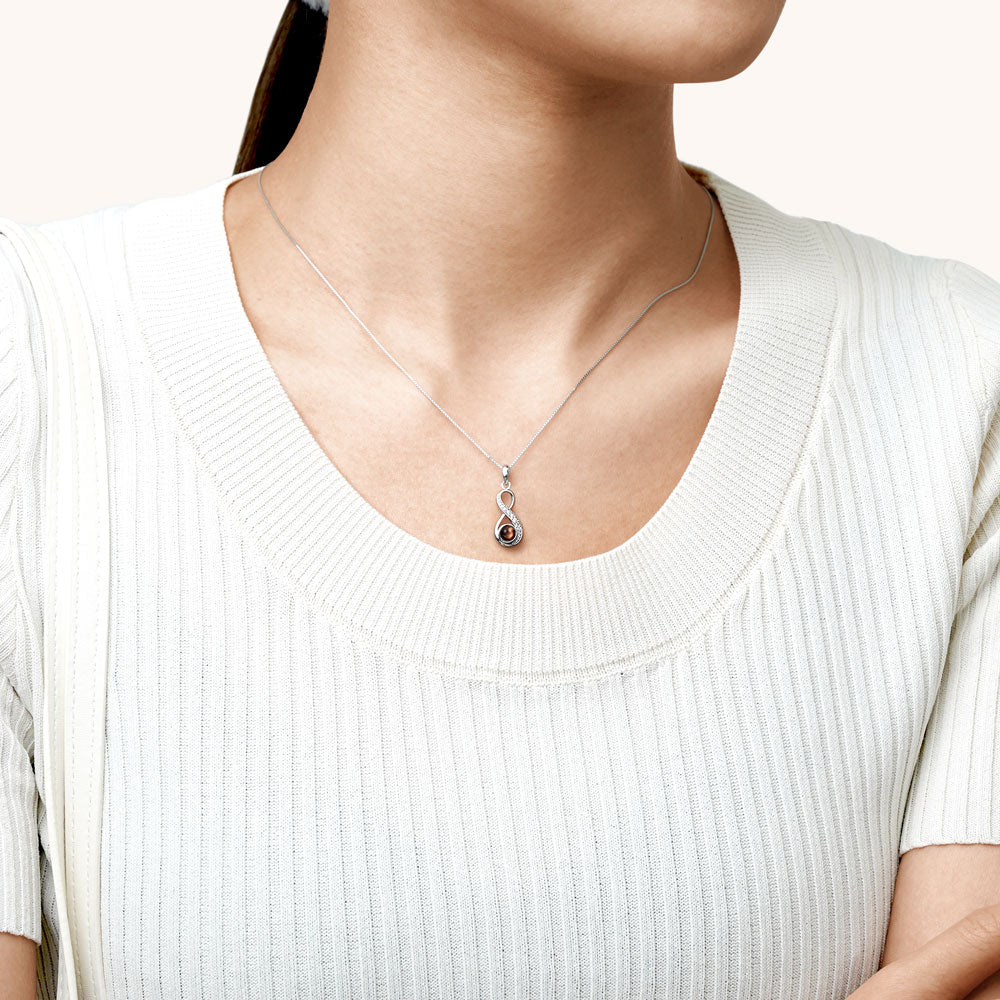 Gnoce Projection Infinite Love Personalized Photo Necklace_2
