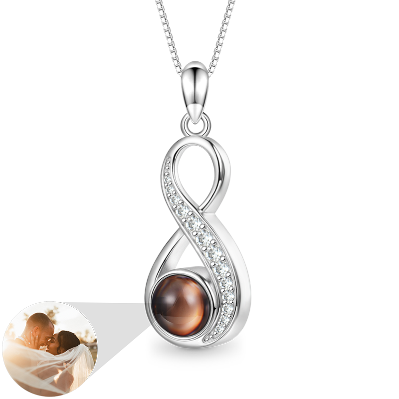 Gnoce Projection Infinite Love Personalized Photo Necklace_1