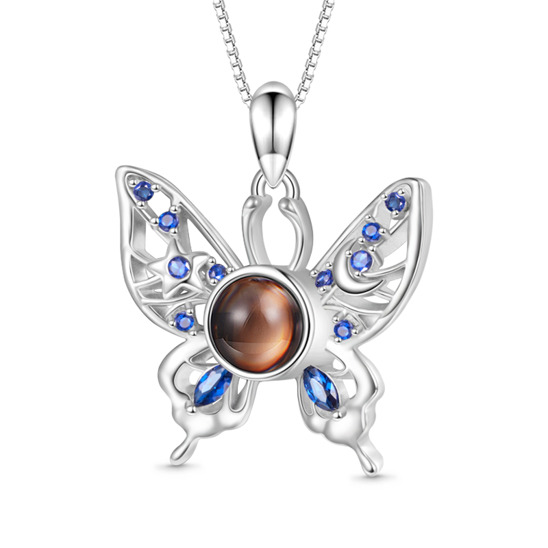 Gnoce Projection Butterfly Personalized Necklace_3