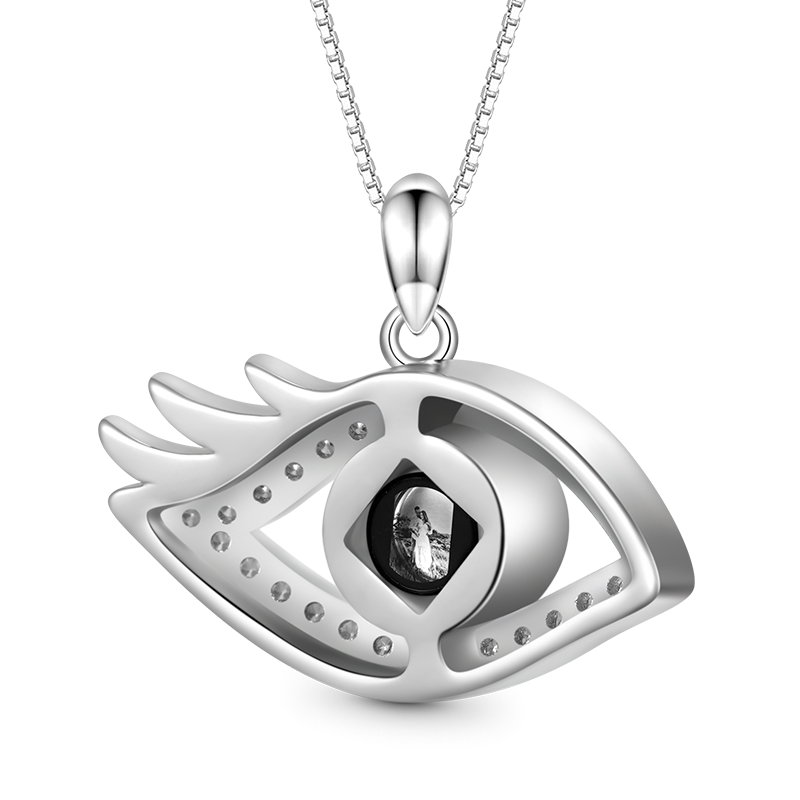 Gnoce Projection Devil's Eye Personalized Photo Necklace_3