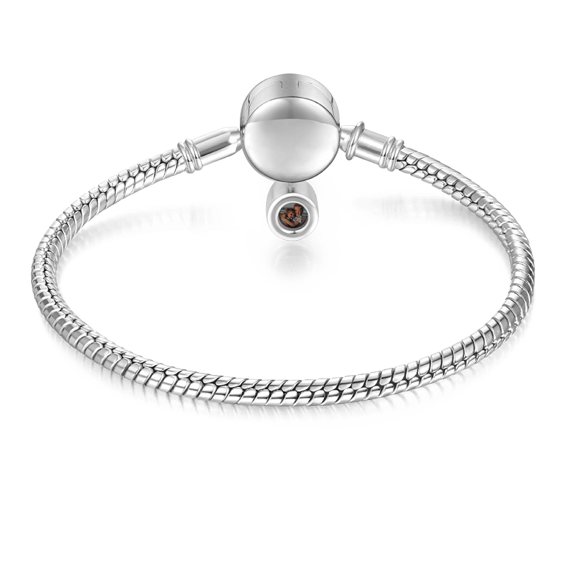 Gnoce Projection Moonstone Basic Snake Chain Bracelet_2