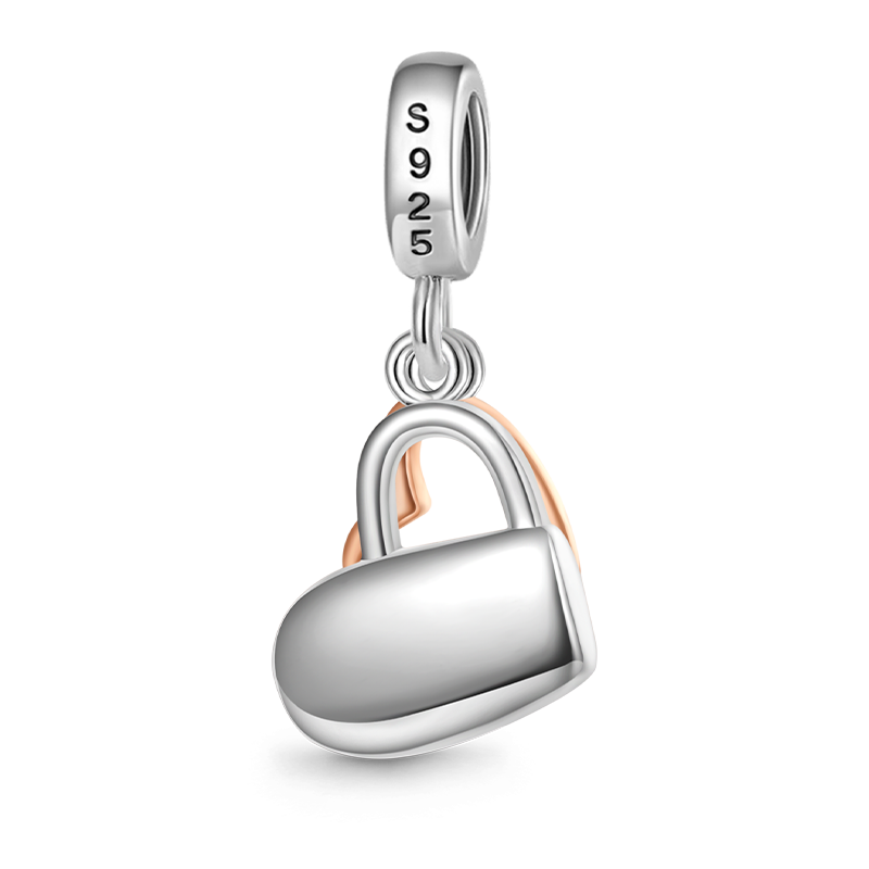 Gnoce Love Lock Engravable Pendant Dangle Charm_2