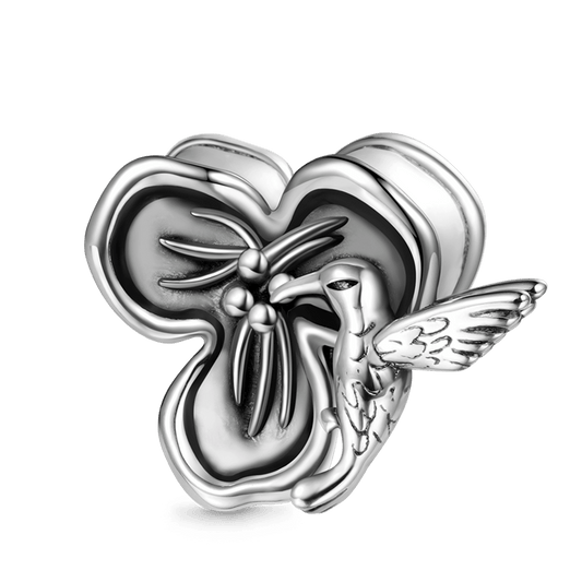 Gnoce Hummingbird Loves Flower Charm_1