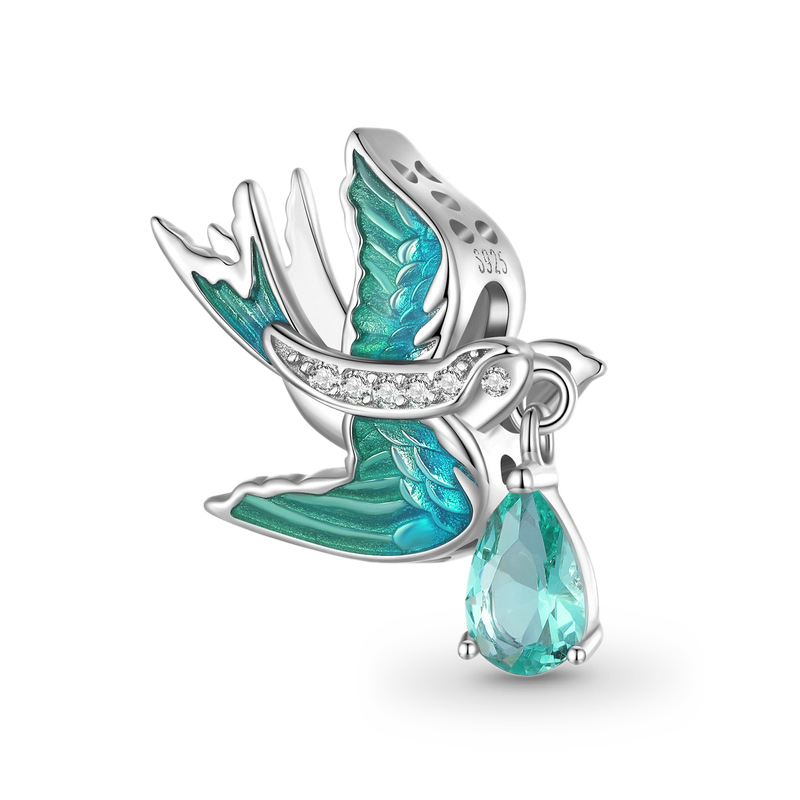 Gnoce Flying Blue Swallow Charm_1