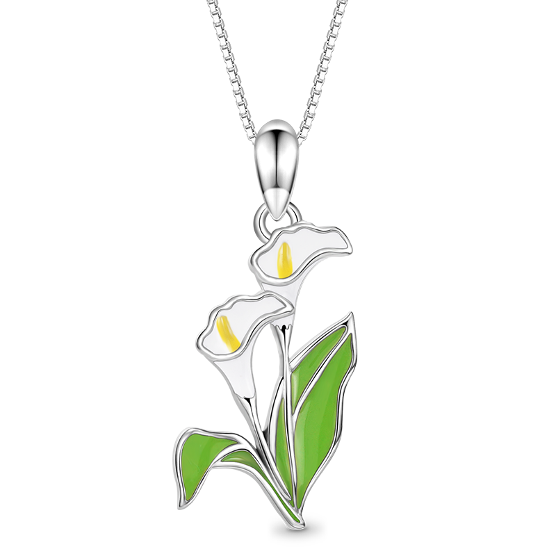 Gnoce Calla Lily Flower Necklace_1
