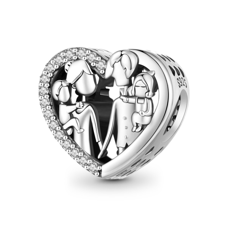 Gnoce Warm Family Love Heart Charm_1
