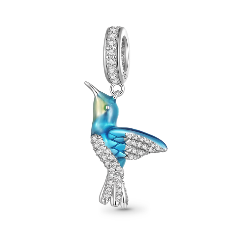 Gnoce Blue Kingfisher Pendant Dangle Charm_1