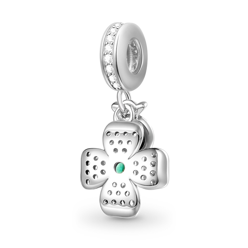 Gnoce Lucky Clover Ladybug Pendant Dangle Charm_2