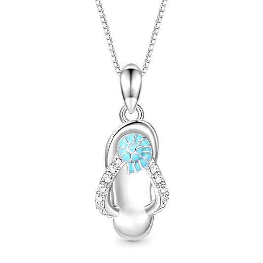 Gnoce Summer Flip-flops Shoes Necklace_1