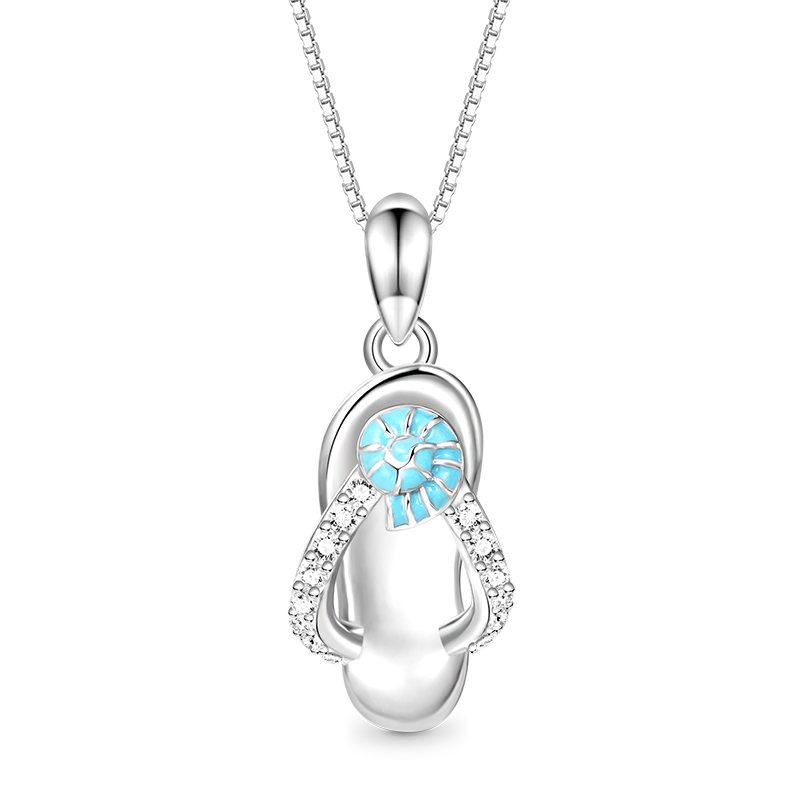 Gnoce Summer Flip-flops Shoes Necklace_1
