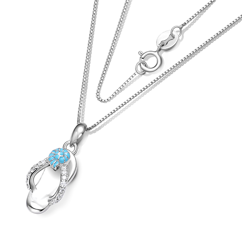 Gnoce Summer Flip-flops Shoes Necklace_2