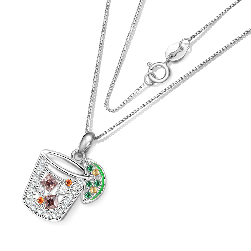 Gnoce Ice Cube Lemon Drink Necklace_2