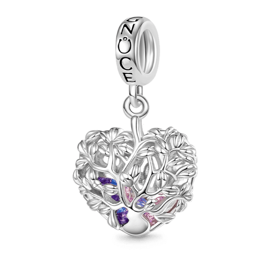 Gnoce Hollow Tree of Life Heart Pendant Dangle Charm_1