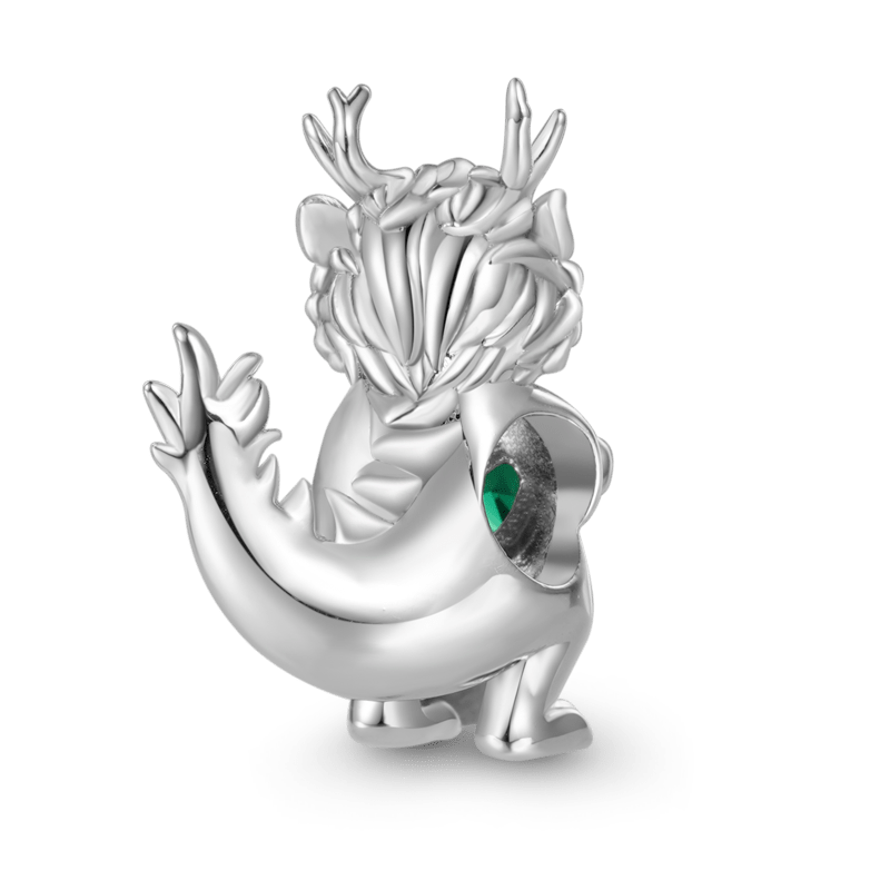 Gnoce Chinese Zodiac Dragon Embraces Heart Gem Charm_2