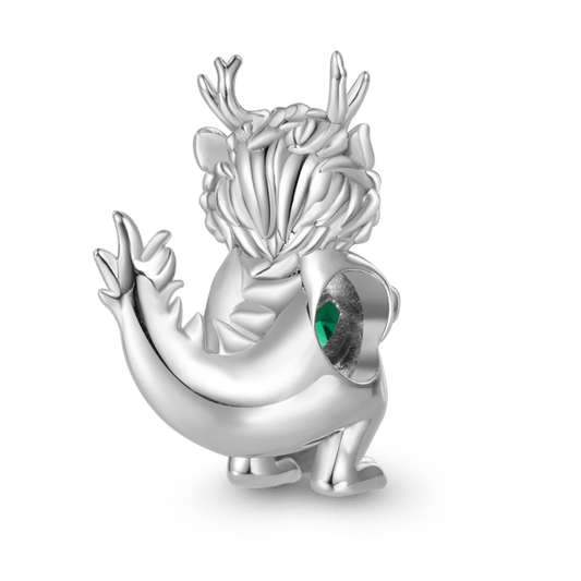 Gnoce Chinese Zodiac Dragon Embraces Heart Gem Charm_2