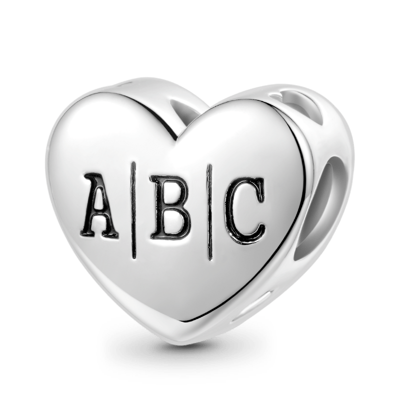 Gnoce Initial Letters Personalized Heart Charm_1