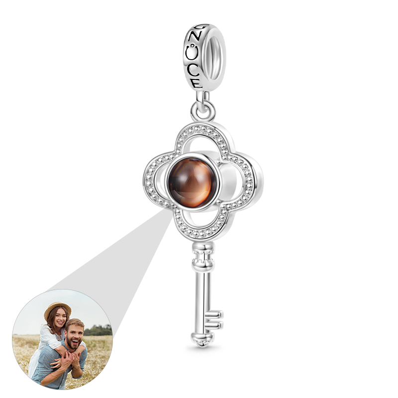 Gnoce Projection Key Personalized Photo Pendant Dangle Charm_1