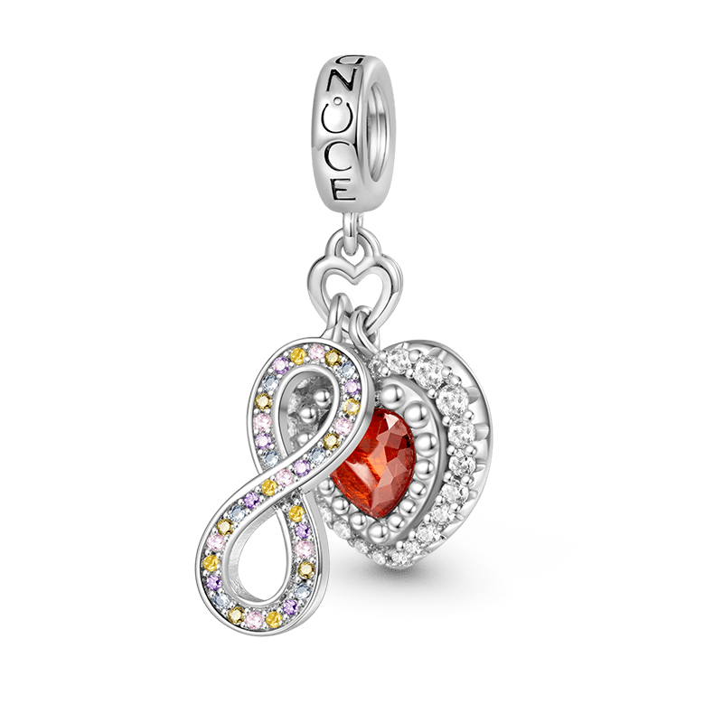 Gnoce Sparkling Infinite Love Heart Pendant Dangle Charm_2
