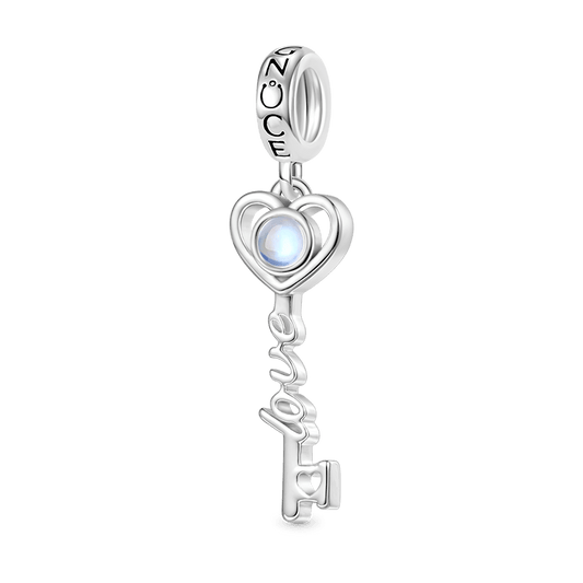 Gnoce Key to Love Moonstone Pendant Dangle Charm_1