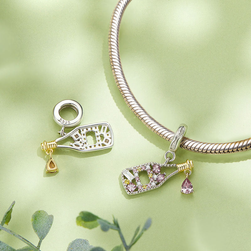 Gnoce Mini Champagne Bottle Pendant Dangle Charm_2