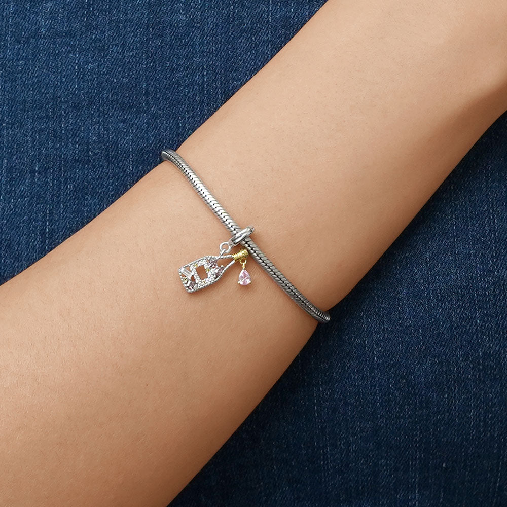 Gnoce Mini Champagne Bottle Pendant Dangle Charm_4