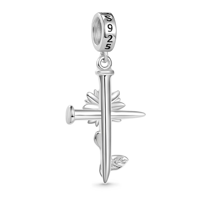 Gnoce Sunflower Nail Cross Pendant Dangle Charm_2