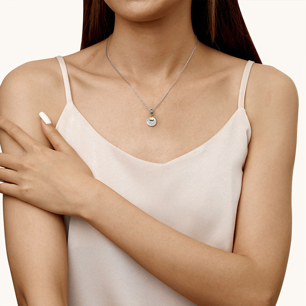 Gnoce Mother & Daughter Forever Love Pendant Dangle Charm_6