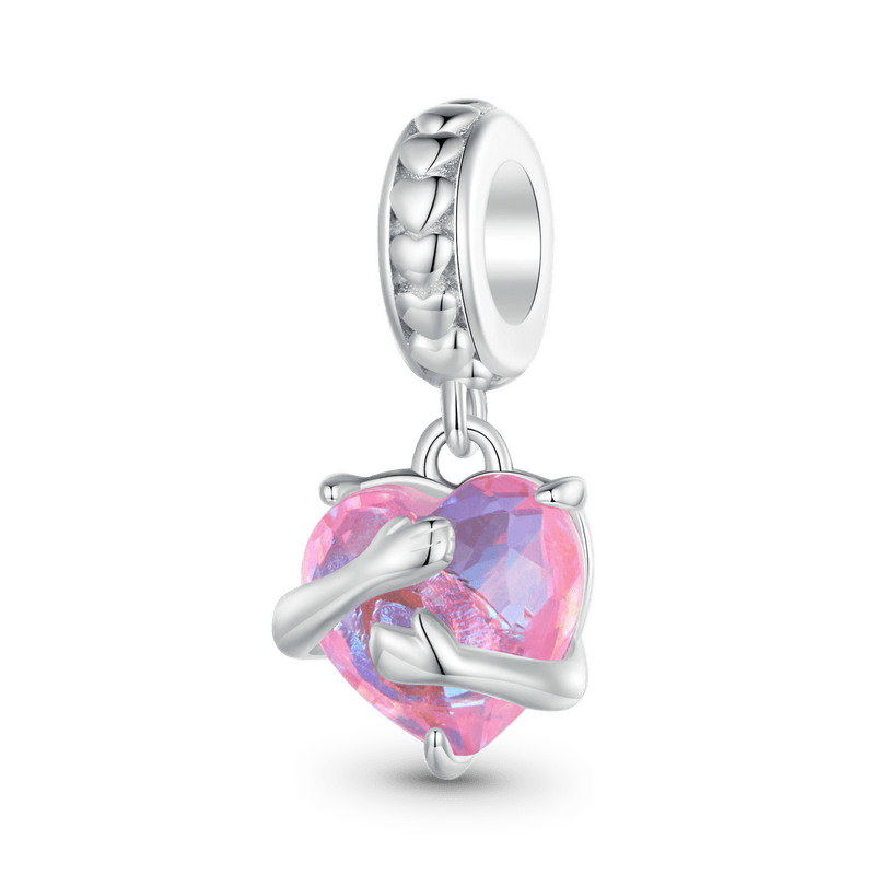 Gnoce Embraces Pink Heart Pendant Dangle Charm_1