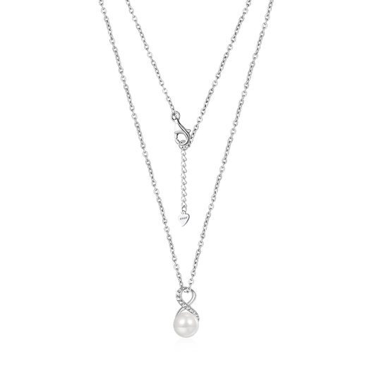 Gnoce Sparkling Infinity Love Pearl Necklace_2
