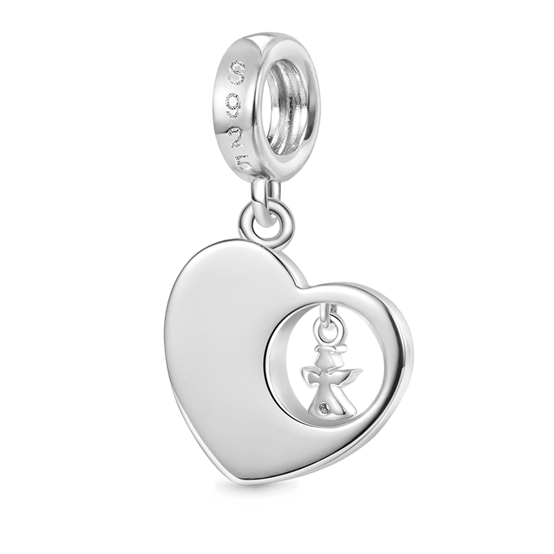 Gnoce "Always with you " Angel Heart Pendant Dangle Charm_2