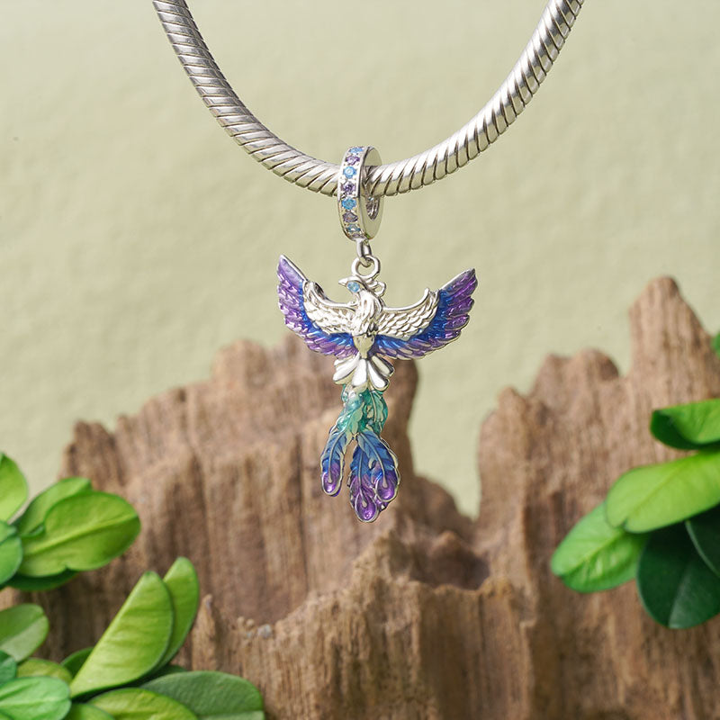 Gnoce Phoenix Charm Platinum-plated Silver Blend_2