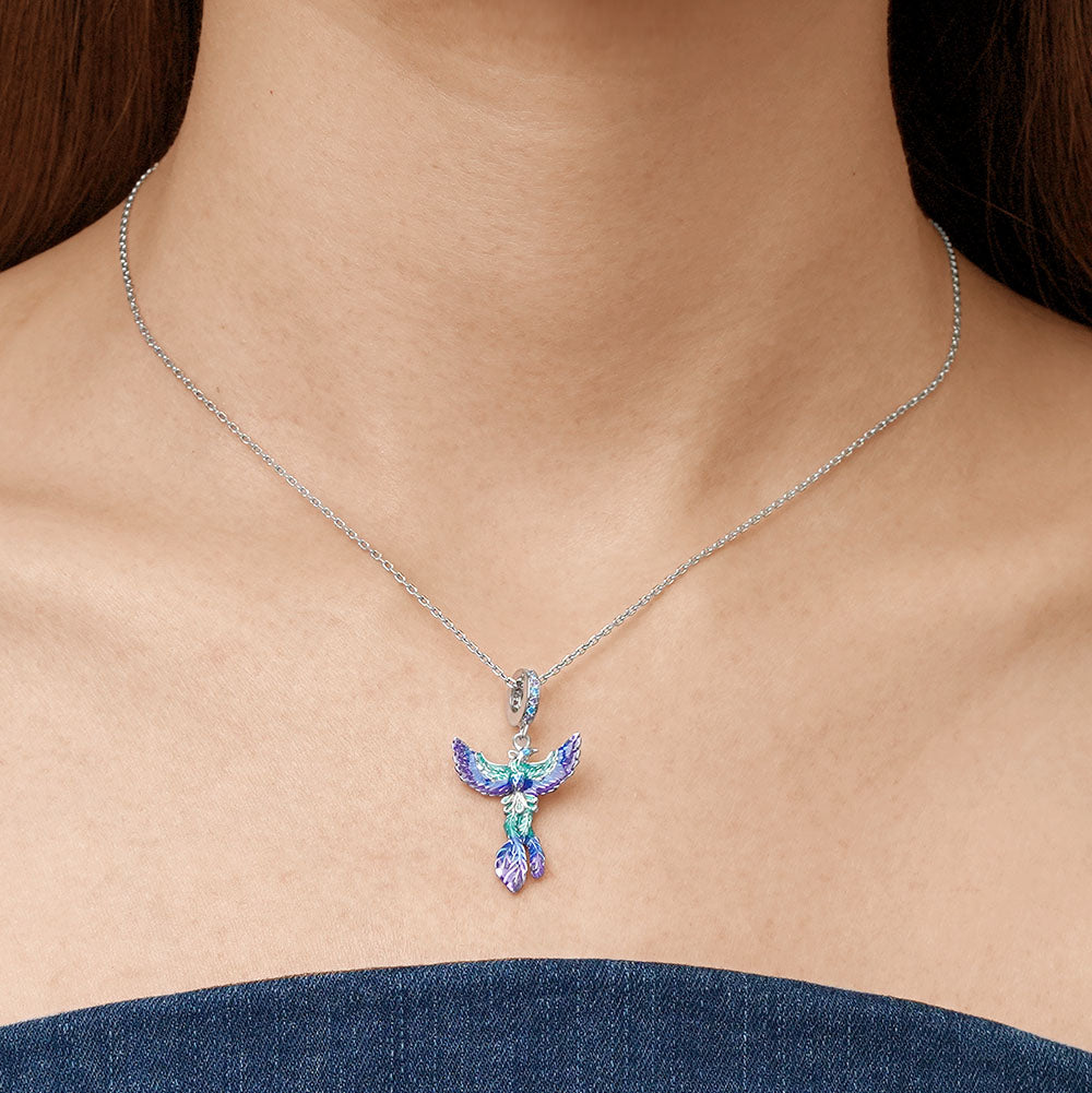 Gnoce Phoenix Charm Platinum-plated Silver Blend_5