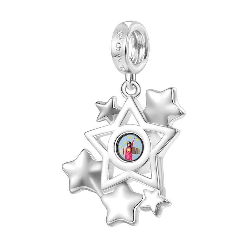 Gnoce Projection Stars Cluster Photo Pendant Dangle Charm_3
