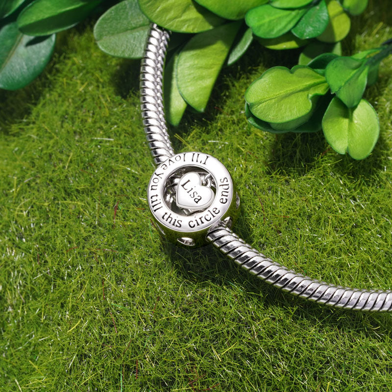 Gnoce "I'll Love you till this circle ends" Engravable Charm_4
