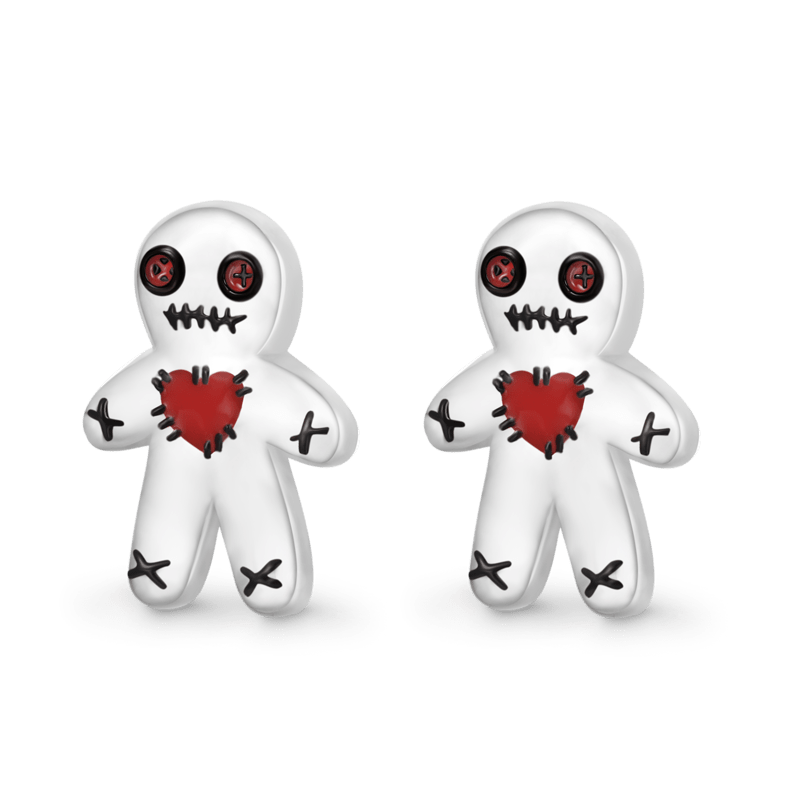 Gnoce Halloween Voodoo Doll Stud Earrings_2