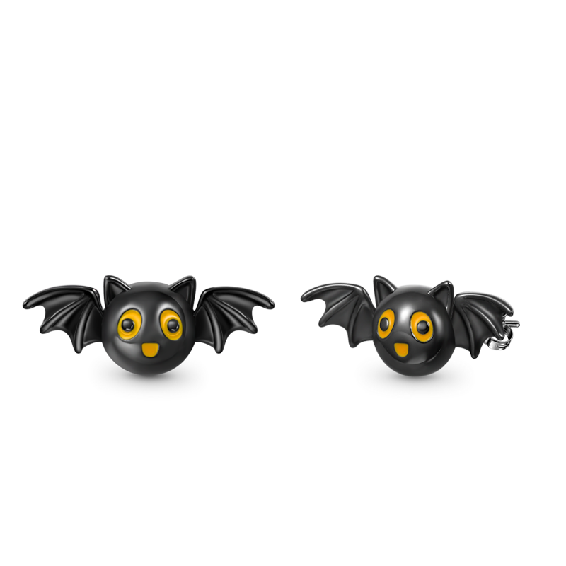 Gnoce Halloween Bat Stud Earrings_2