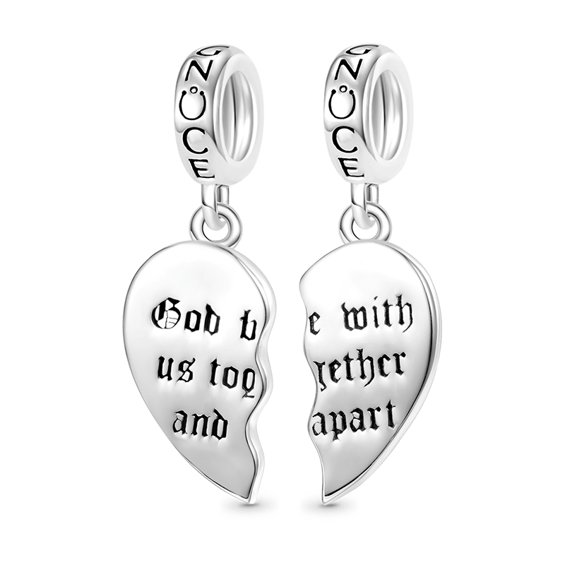 Gnoce Religious Mizpah Heart Pendant Dangle Charm_2