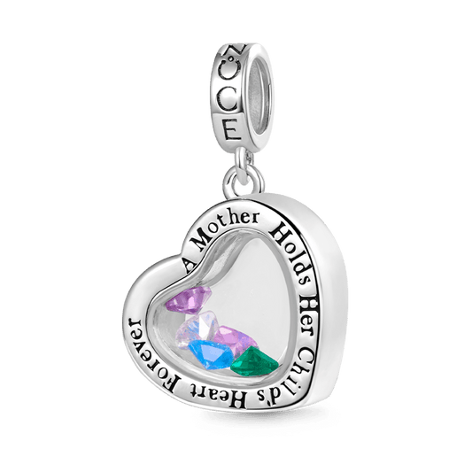 Gnoce Mother Love Child  Birthstone Pendant Dangle Charm_1