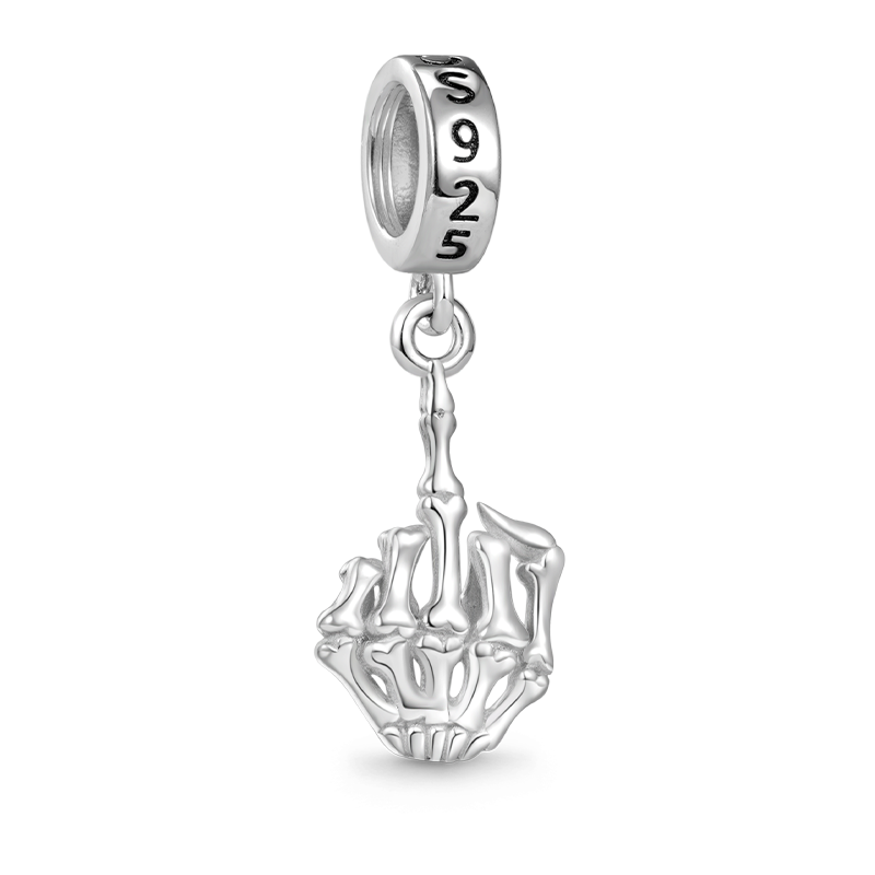 Gnoce Halloween Skull Gesture Pendant Dangle Charm_2