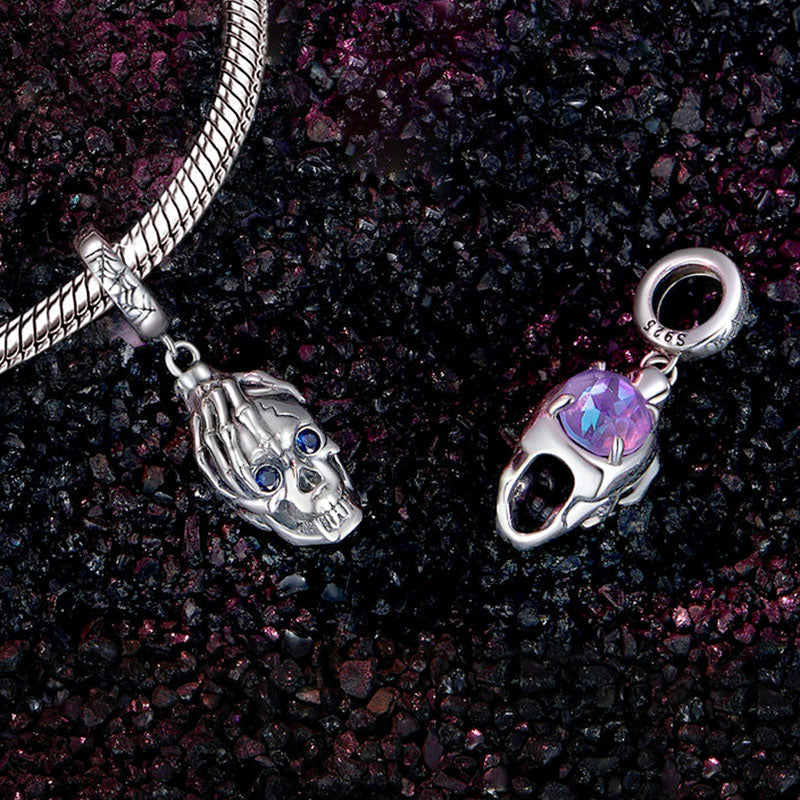 Gnoce Halloween Skull Head Pendant Dangle Charm_2